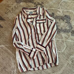 Future collective striped button up top